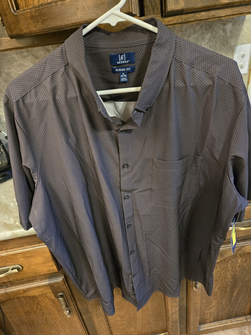 George Men's Micro-Pattern Button-Down Shirt